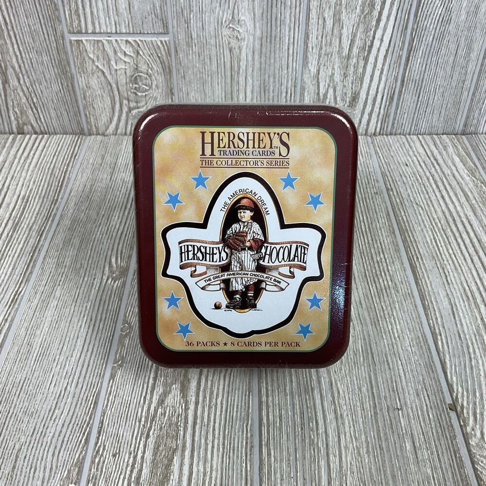 1995 Hershey’s Trading Cards Collector’s Series Sealed in Tin Box 36 Packs Dart